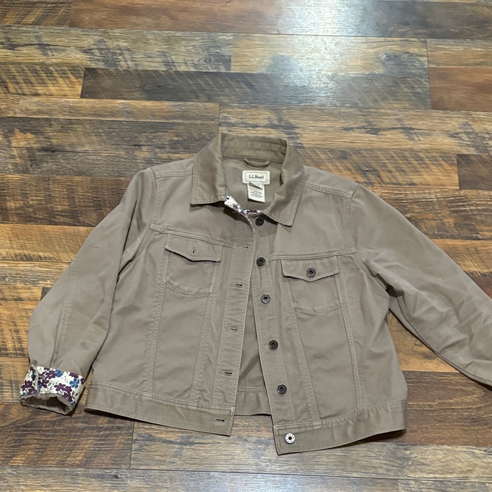 L.L. Bean Women's Beige‎ Cotton Jacket